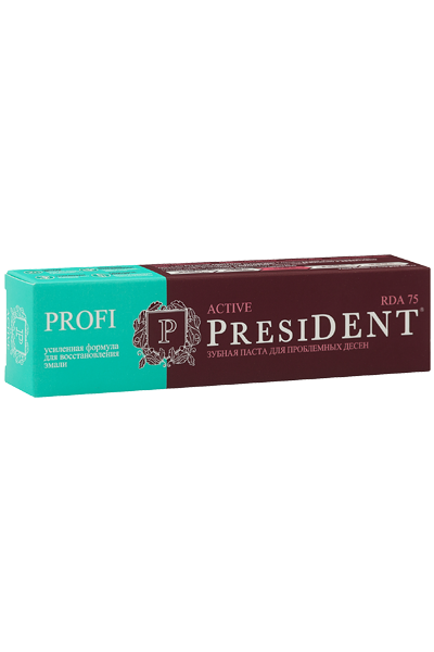 зубная паста PRESIDENT PROFI Active (75 RDA) 100 мл *r